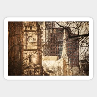 Melbourne Town Hall Through Plane Trees Sticker